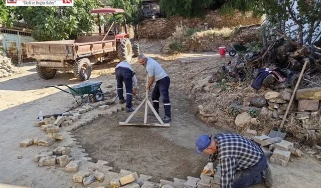 Karacasu’da yol çalışmaları devam ediyor