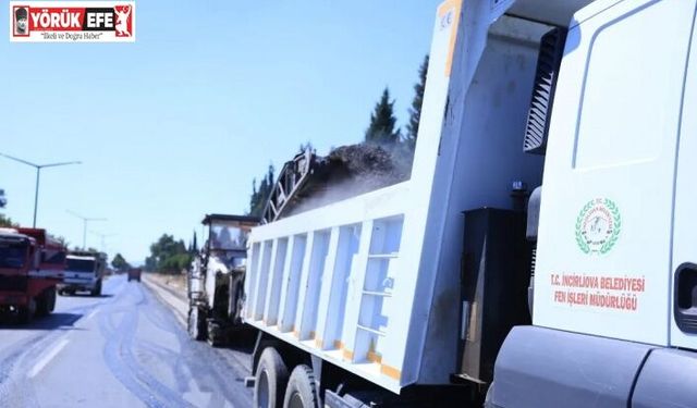 İncirliova’da karayolunda çalışmalar sürüyor