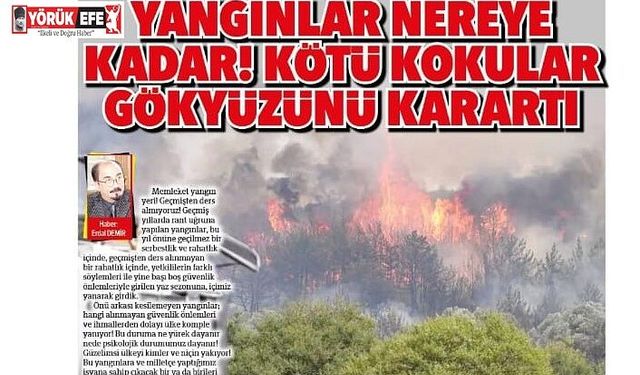 Yangınlar nereye kadar! Kötü kokular gökyüzünü karartı