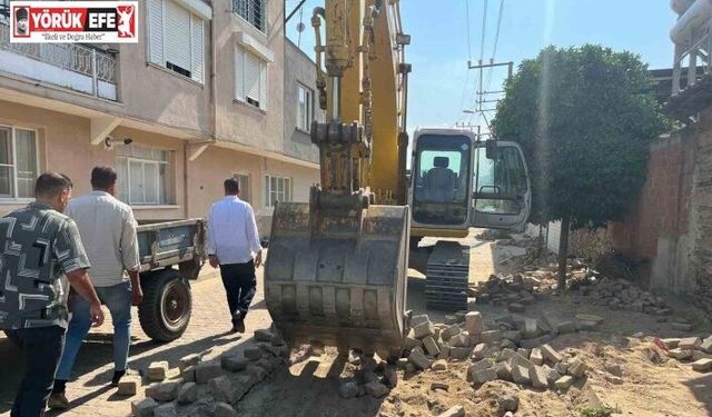 Yenipazar’da yol ve kaldırım çalışmaları devam ediyor