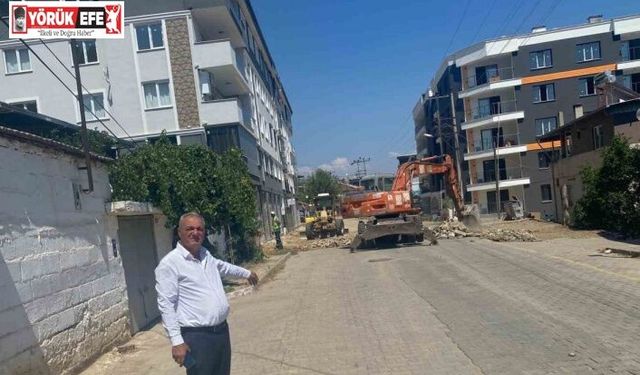 Sultanhisar’da 5 bin metrekarelik parke taşı çalışması sürüyor