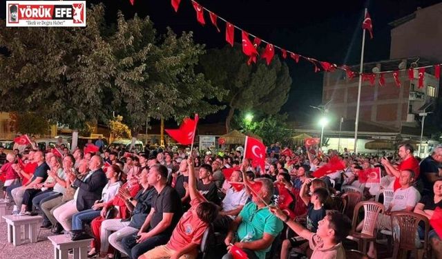 İncirliova’daki vatandaşlar, A Milli Basketbol Takımı maçını dev ekranda izledi