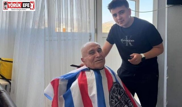 Liseli gençler, yaşlı çınarların saç bakımlarını yaptı