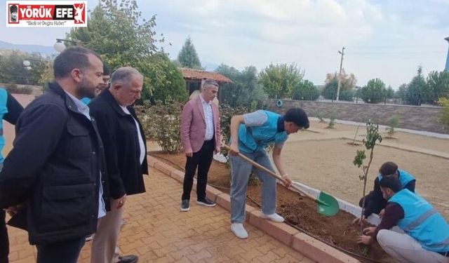 Karacasu Belediyesi’nden öğrenci yurdu bahçesine yeşil dokunuş