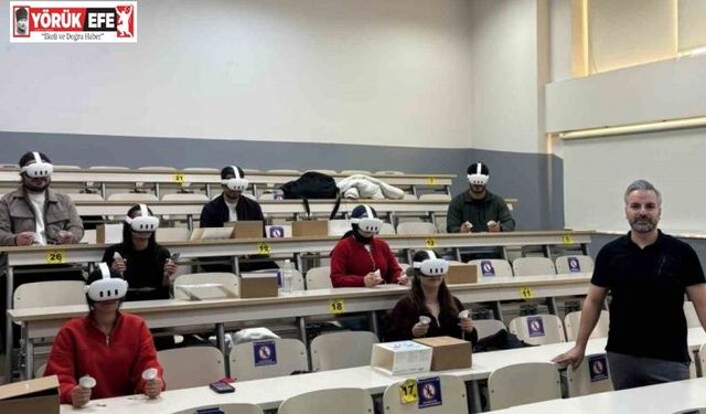ADÜ’de öğrenciler dersleri sanal gerçeklik destekli işliyor