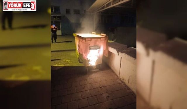 Başkan Zencirci uyarmıştı, bu kez çöp konteynerini ateşe verdiler