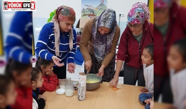 Bozdoğan’da minikler ekmek yapmasını öğrendi