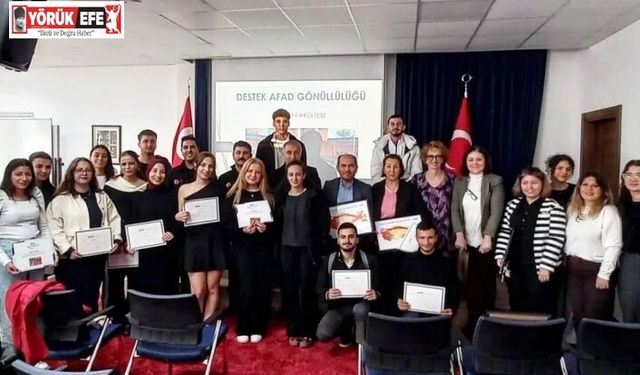 Eğitimleri tamamladılar, AFAD gönüllüsü oldular