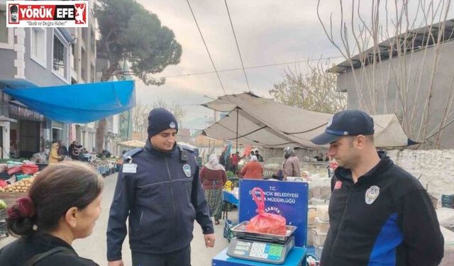 Germencik’te pazarlarda ’kontrol kantarı’ uygulaması devam ediyor