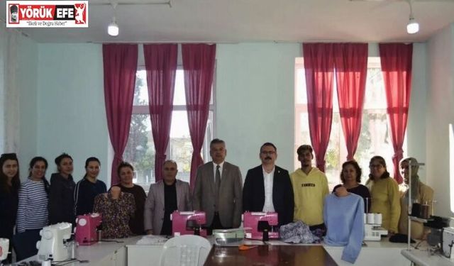 Kaymakam Ateş, Halk Eğitim kursiyerleriyle bir araya geldi