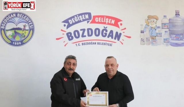 Aydın Valiliği’nden Bozdoğan Belediyesi’ne teşekkür
