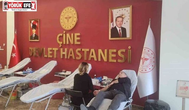 Çine Devlet Hastanesi’nde kan bağışına dikkat çektiler