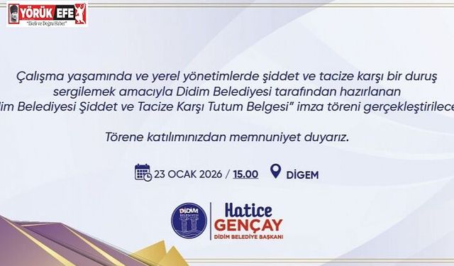 DİDİM BELEDİYESİ’NDEN ŞİDDET VE TACİZE KARŞI NET TAVIR