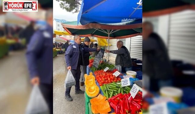 Germencik’te semt pazarında sıkı Denetim