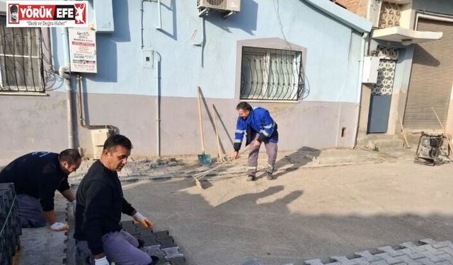 Germencik’te yol çalışmaları sürüyor