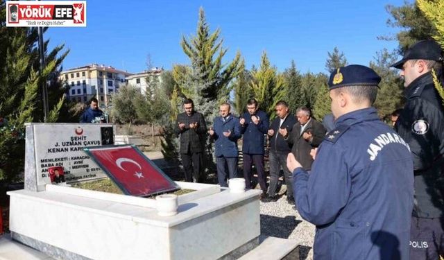 Karacasulu şehit Karabacaklı mezarı başında anıldı