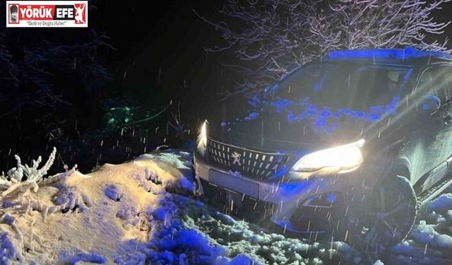 Köşk’te kar yağışı nedeniyle mahsur kalan ailenin yardımına jandarma koştu