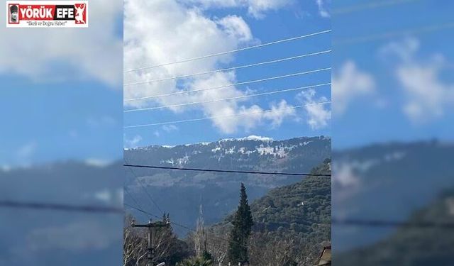 Madran Dağı zirvesi beyaza büründü