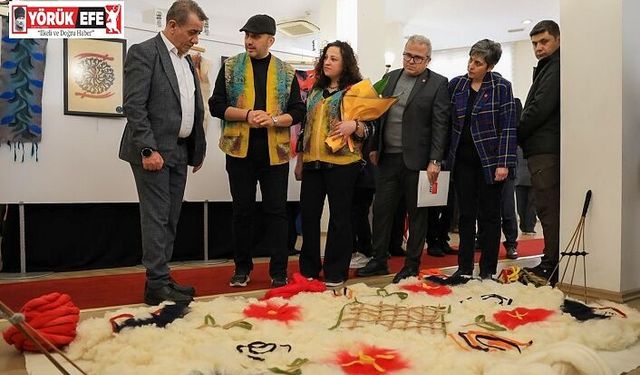 “AŞK BİR DİRENİŞTİR” KEÇE SERGİSİ EFELER’DE SANATSEVERLERLE BULUŞTU