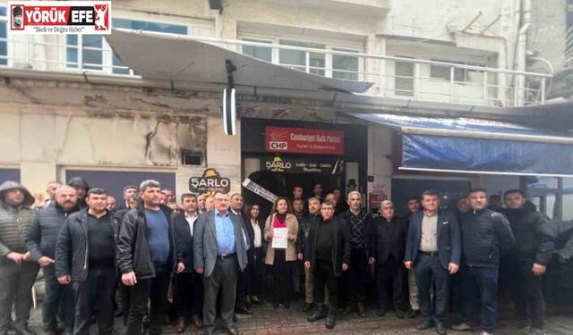 Aydınlı 50 muhtardan CHP’ye siyah çelenk