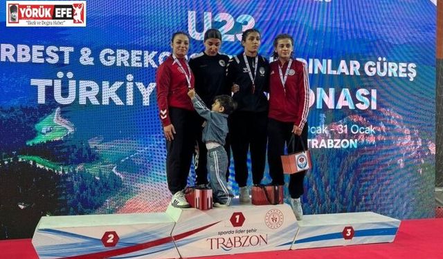 Aydınlı güreşçi, Trabzondan madalyayla döndü