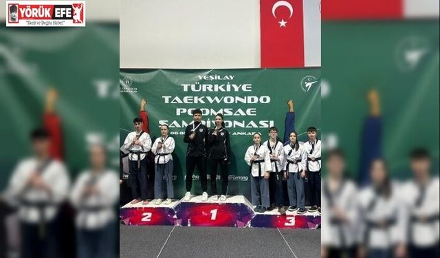Aydınlı sporlar Taekwondo Poomsae Şampiyonası’nda Türkiye şampiyonu oldu