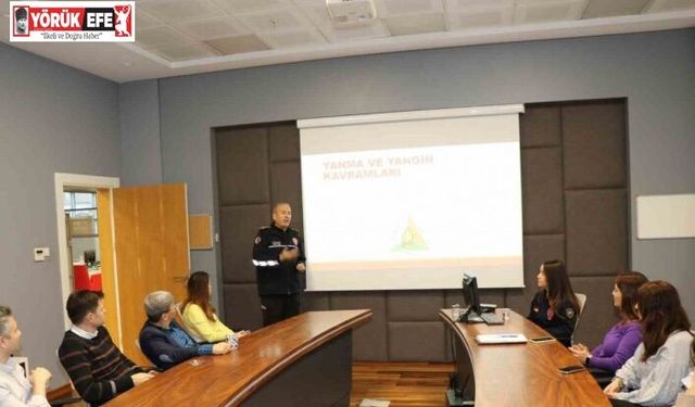 AYTO personeline temel yangın eğitimi verildi