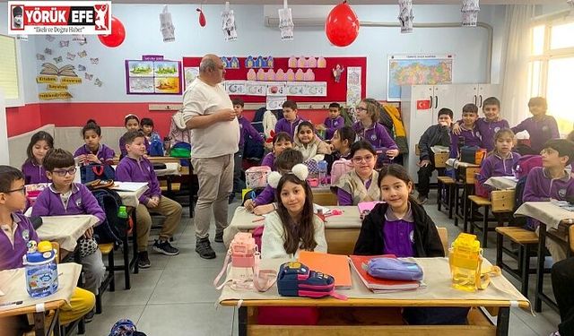 BAŞKAN YETİŞKİN İLE EFELERLİ ÇOCUKLARA ÇEVRE BİLİNCİ