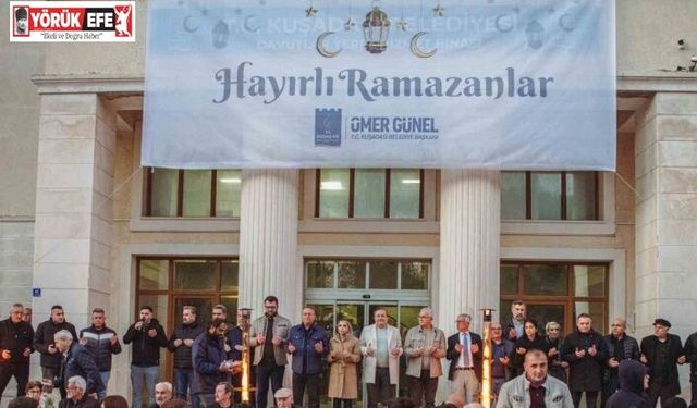 Davutlar’da oruçlar Kuşadası Belediyesi’nin iftar sofrasında açıldı