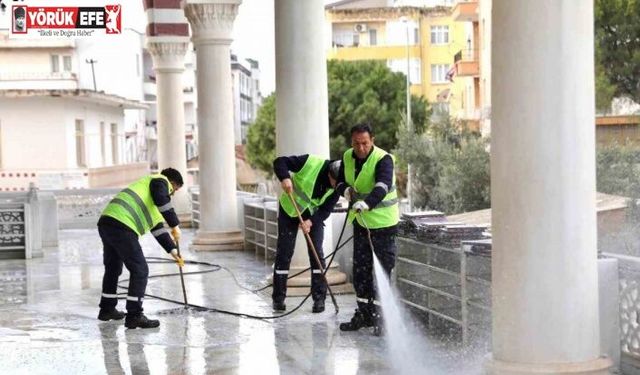 Didim’deki camilerde Ramazan ayı öncesi temizlik çalışmaları yoğunlaştırıldı