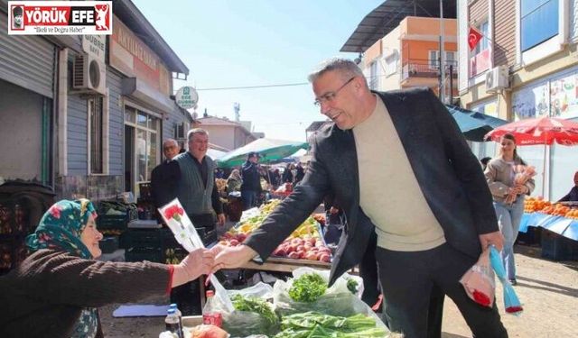Başkan Güler’den kadınlara çiçekli jest