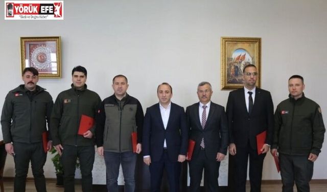 Kaymakam Erdoğan’dan orman personeline teşekkür belgesi