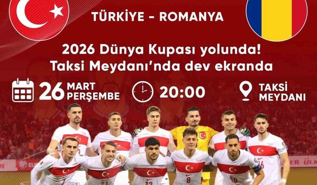 Milli maç heyecanı Bozdoğan'da dev ekranda