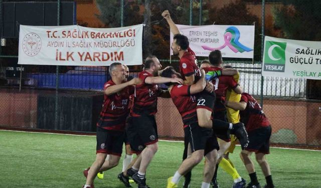 Aydın'da sağlık çalışanlarının futbol heyecanı sona erdi