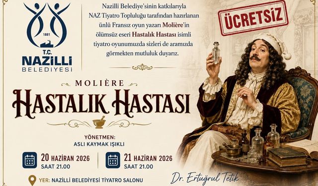 Nazilli Belediyesi'nden ücretsiz tiyatro etkinliği
