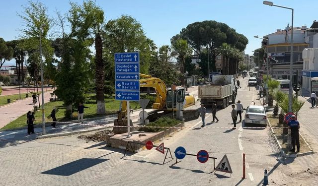 Yenipazar'da asfalt çalışmaları sürüyor
