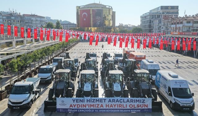 Aydın Büyükşehir Belediyesi filosuna 22 yeni araç takviyesi