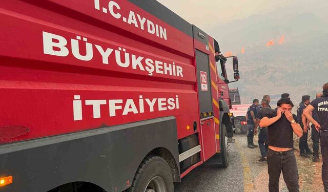 Aydın Büyükşehir Çine'de yangına müdahale ediyor