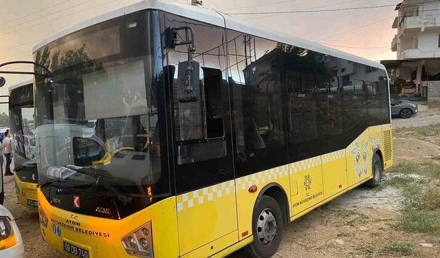 Aydın Büyükşehir otobüsleri tahliye için beklemede