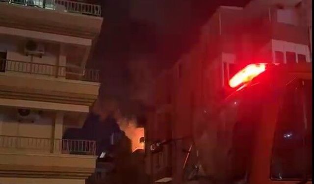 Didim'de ikamet yangını; yangın çıkan dairede maddi hasar oluştu