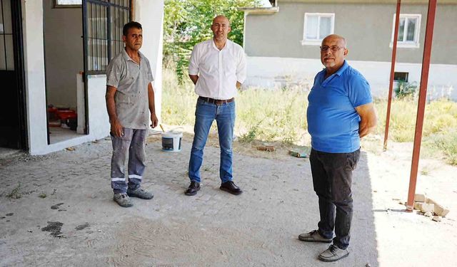 Germencik'te düğün salonu modern görünüme kavuşuyor