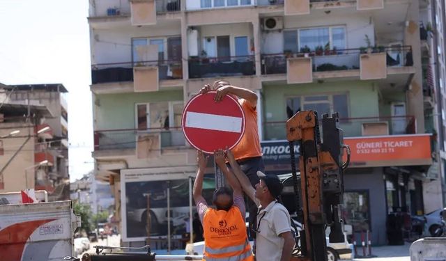 İncirliova'da trafik akış yönü değişti