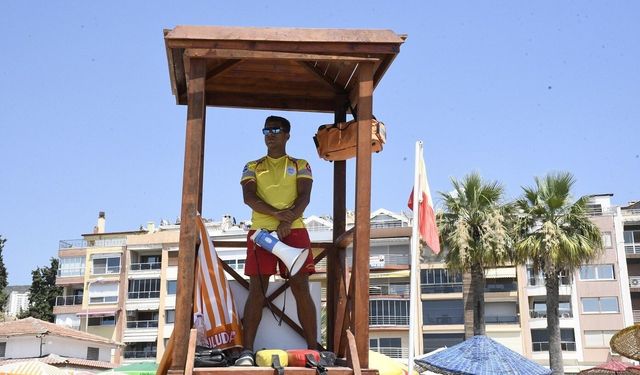 Kuşadası sahillerinde güvenlik ön planda