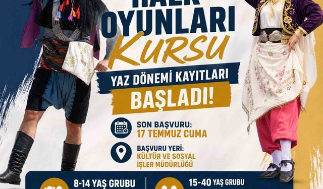 Nazilli Belediyesi halk oyunları yaz dönemi kursları başlıyor