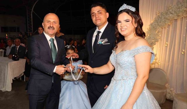 Vali Varol, şehit yakını personelin evlatlarının nişanına katıldı