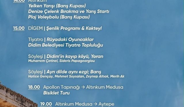 Didim Belediyesi tarafından düzenlenen 31. Didim Barış Şenliği başlıyor