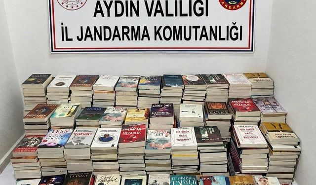 Güzelçamlı'da 658 adet bandrolsüz kitap ele geçirildi