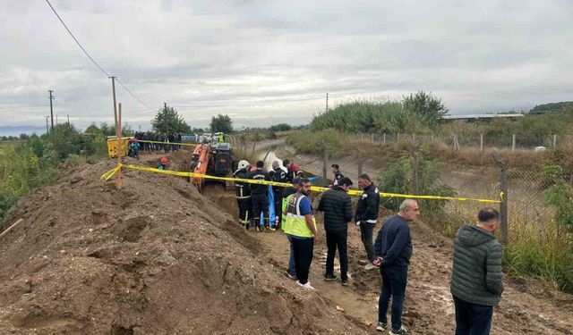 Kanalizasyon çalışmasında toprak göçmesi: 1 ölü