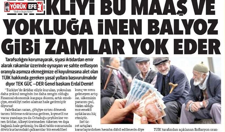 Emekliyi Bu Maaş Ve Yokluğa İnen Balyoz Gibi Zamlar Yok Eder