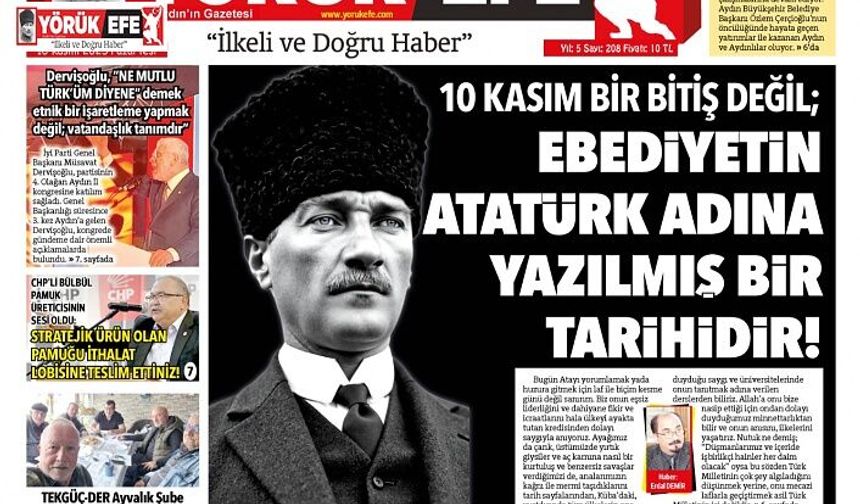 10 KASIM BİR BİTİŞ DEĞİL; EBEDİYETİN ATATÜRK ADINA YAZILMIŞ BİR TARİHİDİR!